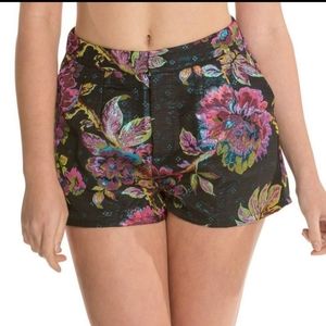 minkpink Tahitian Twilight Metallic floral embroidered floral Shorts